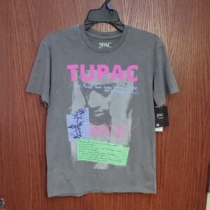 Tupac Gray Graphic T-Shirt Unisex NEW